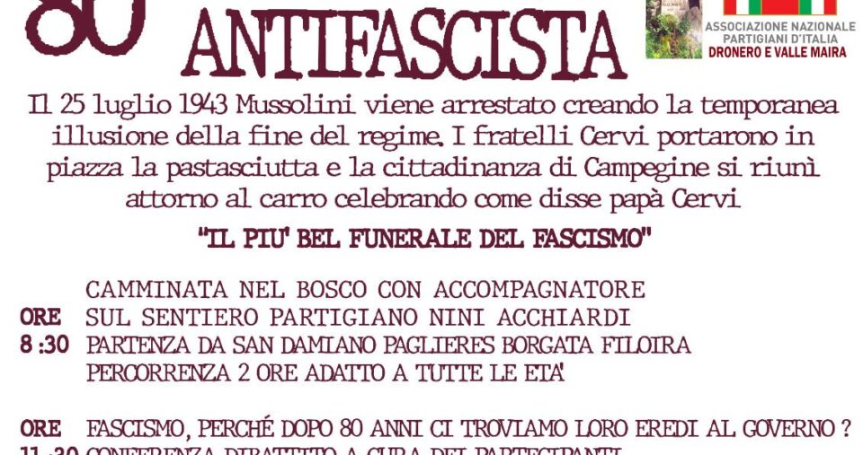 (Italiano) 80° Pastasciutta Antifascista